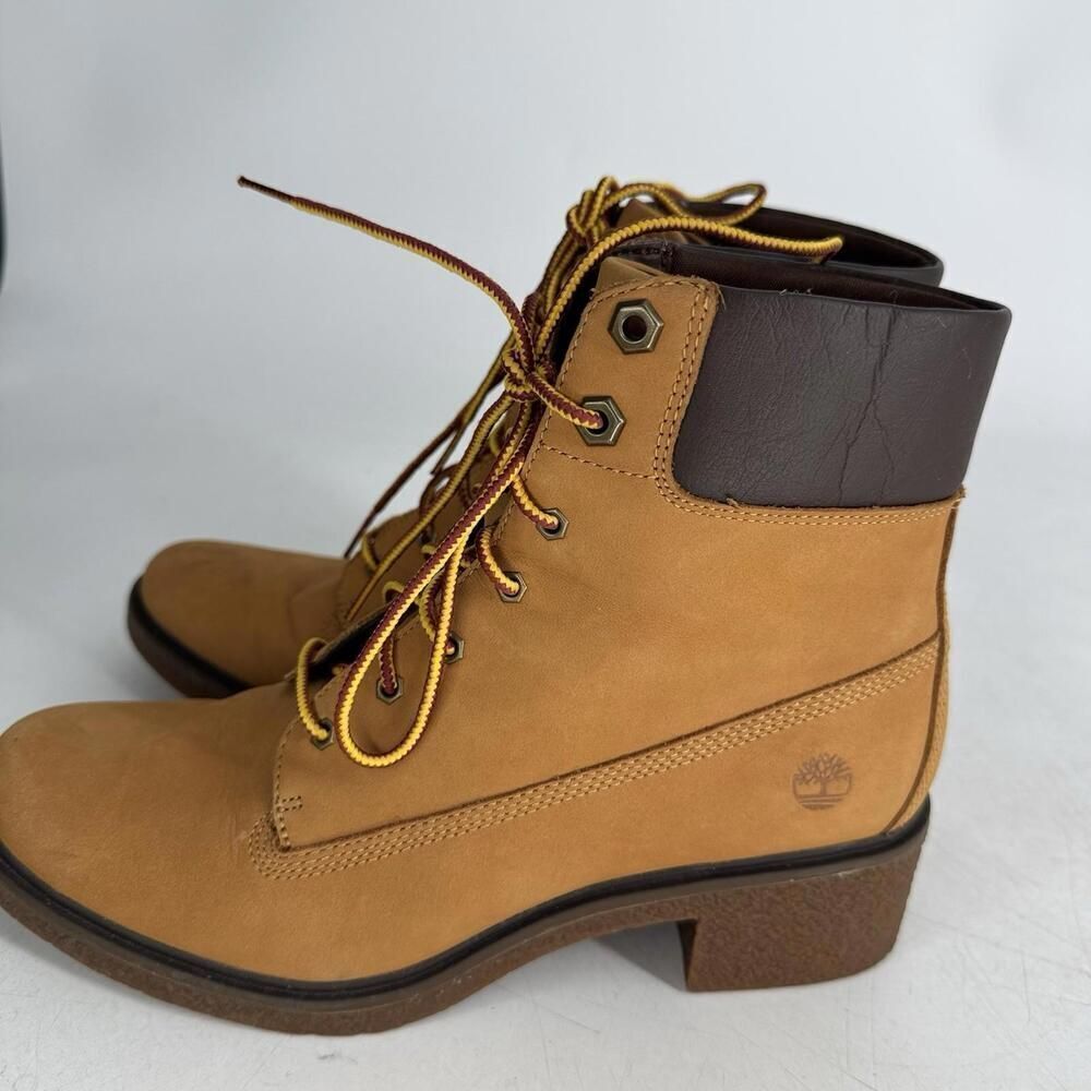 Timberland Women's 7.5 Brinda Boots Leather Lace Up Low Heel - Picture 5 of 9